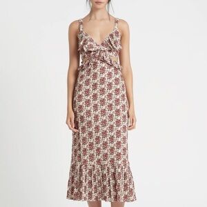 Sir The Label Floré Floral Print Cut out Midi Dress Women’s Size Medium